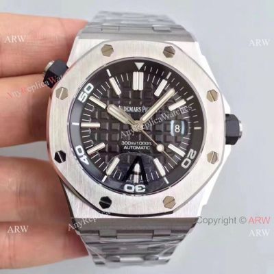 Best Replica Audemars Piguet Royal Oak Offshore Diver Watch Stainless Steel Black Dial 42mm